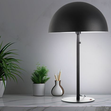 Lampada da tavolo LED design fungo retrò grigio lampada laterale lampada da soggiorno lampada da comodino lampada da tavolo lampada da camera da letto, metallo, 9W 810lm bianco caldo, DxH 45 x 73 cm (1/5)