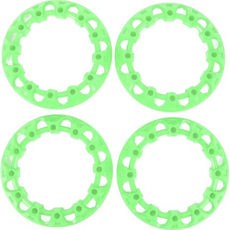 4 pièces 8 pouces ATV garniture de roue moyeu Protection décor résistant aux rayures en plastique enjoliveur couvercle universel pour Go Kart vert (1/5)