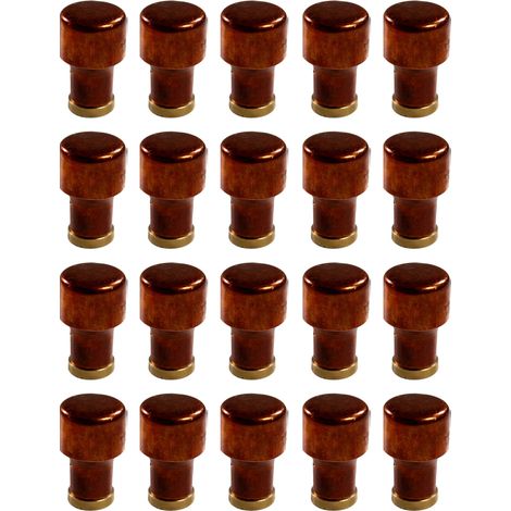 Lot de 20 Boutons de meuble en cuivre "Industriel" Ø22 - Arcanaute (1/3)