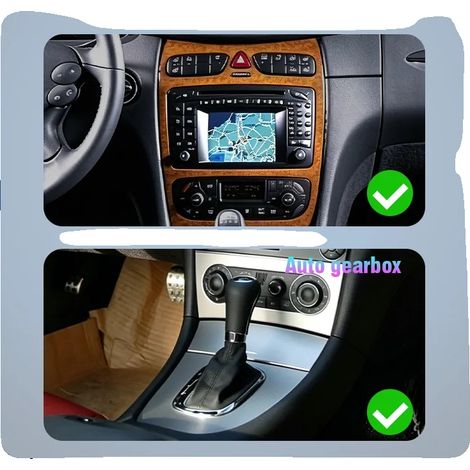 CarPlay, pantalla táctil, soporte para múltiples aplicaciones, compatible con Mercedes Benz CLK W209 C209 W168 W203 W463 Vito 1998-2006, W209 para Auto Gear