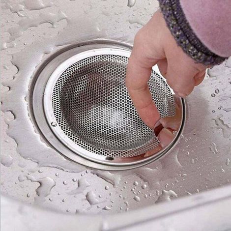 Filtre À Évier - Acier Inoxydable - Diamètre 102 mm - Pour Évier Cuisine Baignoire Douche - 2 Pièces (1/4)