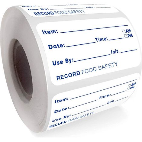Ahlsen 2pcs Autocollant de Date 500pcs Etiquettes de Congélateur Étiquettes de Date Autocollants pour Récipients Alimentaires Congélateur Alimentaire Date Étiquettes pour Cuisine Accueil Restaurant BL (1/4)