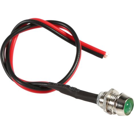 Lot de 4 voyants LED rouges 12 V 8 mm pour tableau de bord (voiture, camionnette). (1/5)