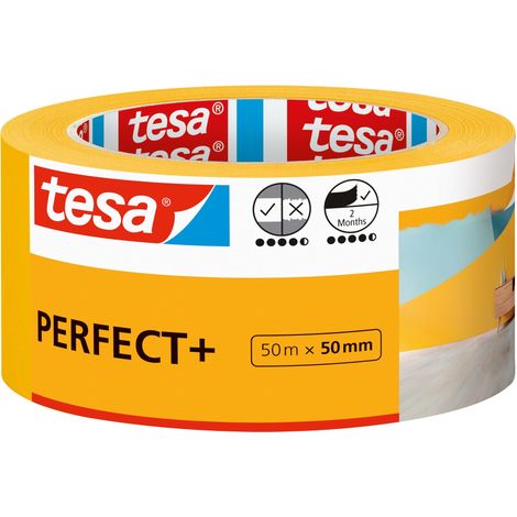 tesa Perfect+ 56538-00000-00 Malerabdeckband  Gelb (L x B) 50 m x 50 mm 1 St.