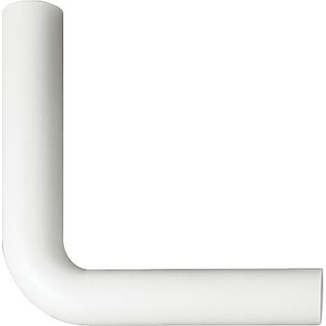 Geberit – Coude de décharge 90° 390/350 mm – Plastique blanc – Surface lisse pour réservoirs de chasse d'eau à suspension basse