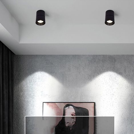 LED-Wandleuchte 30W aus Aluminium Rund Schwarz New Onuba 4000K Neutralweiß