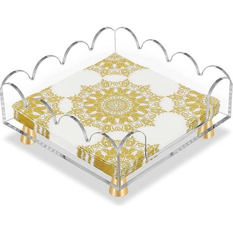 Transparenter Handtuchhalter aus Acryl, Gästehandtuchablage, ideal für Badezimmer, Küche, Partys und Hochzeiten. (1/5)