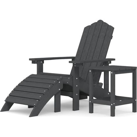 Maison Exclusive - Adirondack-Gartenstuhl mit Hocker & Tisch HDPE (1/5)