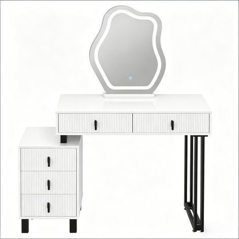 Table pratique, coiffeuse au style moderne, bureau design extensible (coiffeuse uniquement)