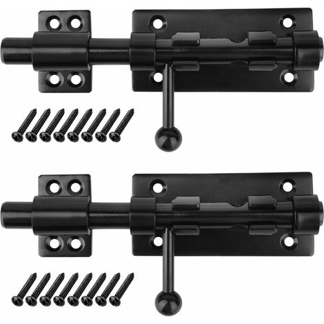 Green Mobility-Loquet de sécurité 2 pièces 160 mm, loquets en acier inoxydable 304 avec trous de cadenas de 8,8 mm (1/4)