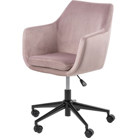 Selsey MARCELIO - Poltrona da ufficio / girevole - velour rosa chiaro - glamour (1/5)