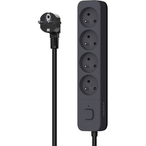 Multiprise - QUARX - 4 prises - Avec 3 ports USB, câble 1,5m (1/4)