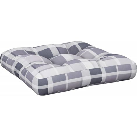 Maison Exclusive - Cuscino per Pallet a Quadri Grigio 58x58x10 cm in Tessuto
