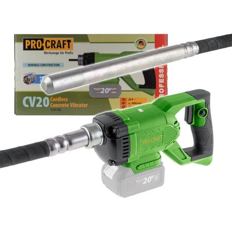 Compacteur à béton sans fil Procraft CV20bb 20 V 1,5 m Brushless Solo - sans batterie, sans chargeur