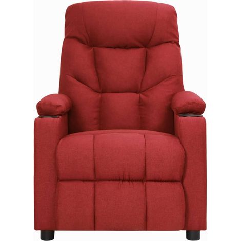 Maison Exclusive - Poltrona Reclinabile in Tessuto Rosso Vino
