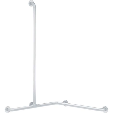 Delabie – Barre de maintien d'angle 32 mm en nylon HR brillant blanc – Support pour siège de douche – Charge maximale 150 kg – 5490N