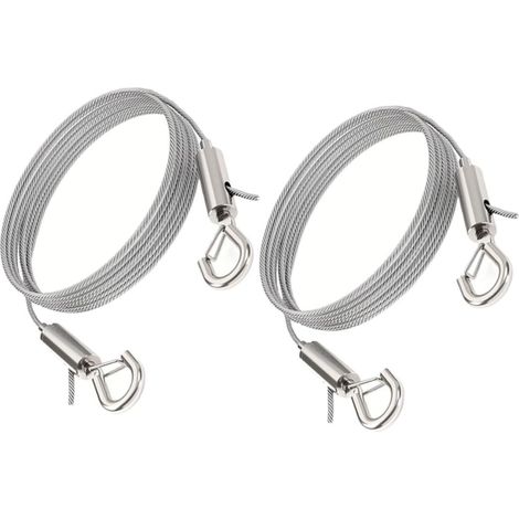 Lot de 2 cordes suspension pour tableaux en acier inoxydable 304 avec (1/5)