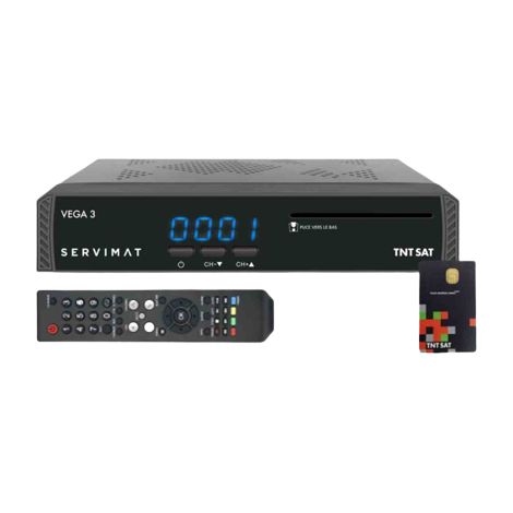 SERVIMAT Récepteur TV satellite Full HD + Carte d'accès TNTSAT V6 Astra 19.2E