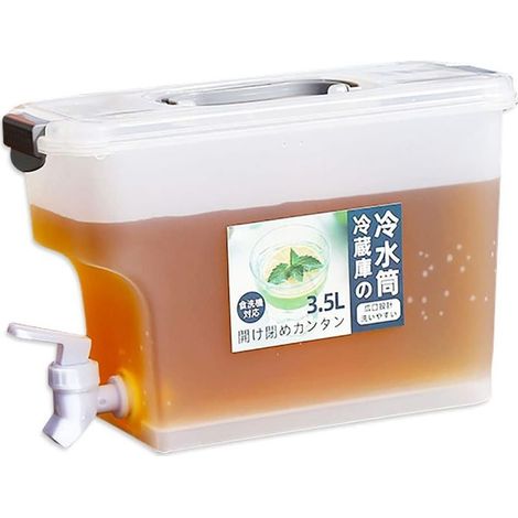Online Store - Carafe à eau réfrigérée avec robinet, réservoir d'eau de 3,5 litres