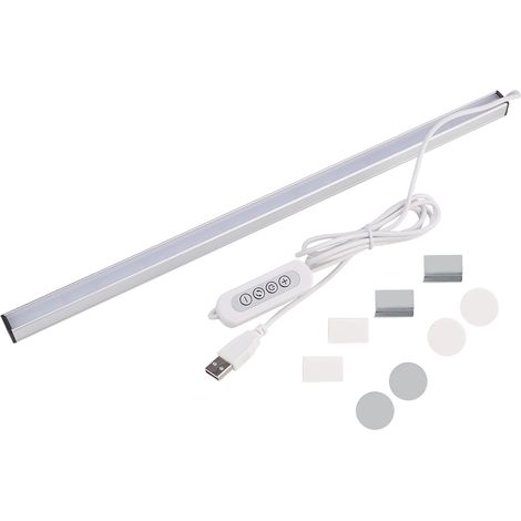Lampe Led Métallique Rechargeable Usb Variateur Continu Installation Magnétique Pour Bureau Et Placard 1 Pièce (1/5)