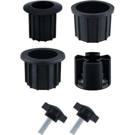 6 pièces Umbrella Stand Parts, Accessoires Pied Parasol avec Fil de Serrage Bouton Noir Accessoires Parasol de Terrasse pour Table de Terrasse Balcon Arrière-Cour (Noir) (1/4)