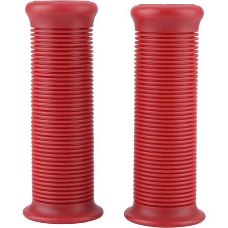 Coppia di manopole universali vintage in TPU per manubrio moto, 1 pollice (25 mm) / 1,1 pollici (28 mm), rosse -Crezuo