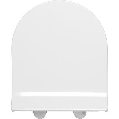 Idevit Ultradünner abnehmbarer Toilettensitz mit Fallbremse, Weiß (AL030S) (1/2)