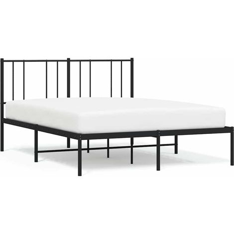 Maison Exclusive - Cadre de lit métal sans matelas avec tête de lit noir 120x190cm
