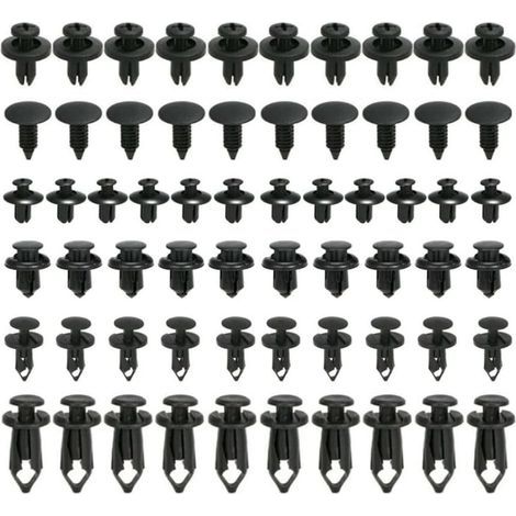 Clips Voiture, 190 Pièces Rivet Clips Plastique Rivets Plastiques Fixation de Protection avec D (1/5)