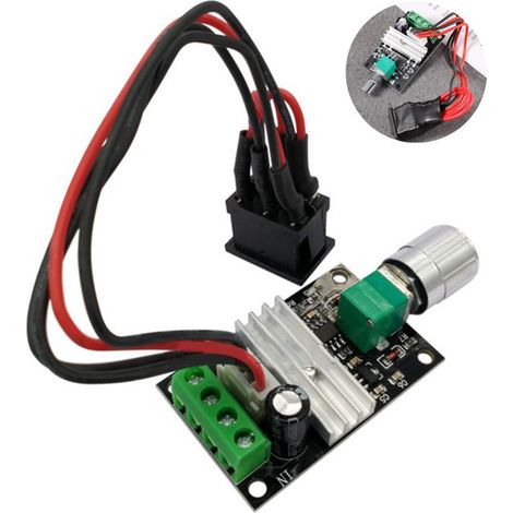 Drehzahlregler für Gleichstrommotoren – PWM 6V 12V 24V 3A – Ein/Aus- und Drehrichtungsfunktion – Für Gleichstrommotoren – 1 Stück (1/5)