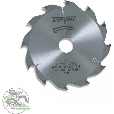 Mafell Sägeblatt Kreissägeblatt HM 120x1,2/1,8x20 Z12 WZ für KSS300 KSP40 092560