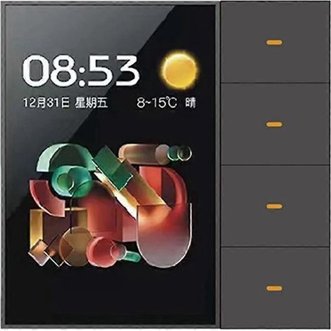 Tuya Zigbee Smart-Wandschalter, 3,5-Zoll-Touchscreen, 4 Gruppen C (1/5)
