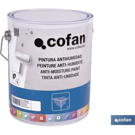 Satinweiße synthetische Anti-Feuchtigkeitsfarbe für innen und außen (4l)
