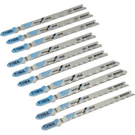Bosch 10-piece jigsaw blade set Basic for Metal 2607010631
