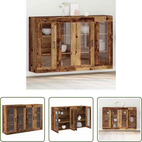 Holzschrank -  Wandschränke 2 pcs Altholz 69,5 x 34 x 90 cm Holzwerkstoff (1/5)