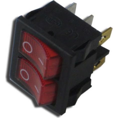 Interruptor doble universal 6c 22x19mm