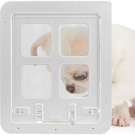 Chatière moustiquaire blanche avec cadre - Taille Petite (S) - Anti-insectes, perméable à l'air, idéale pour fenêtres et balcons (1/5)