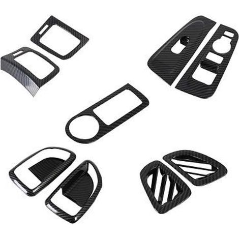 Garniture de poignée de porte intérieure en fibre de carbone pour grille d'aération, compatible avec Hyundai Grand Starex H1 2019. (1/5)