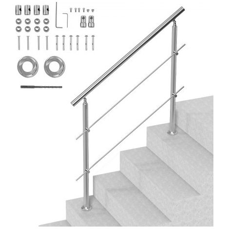 Rampe d'Escalier - 120 cm Main Courante Escalier pour Marches (1/5)