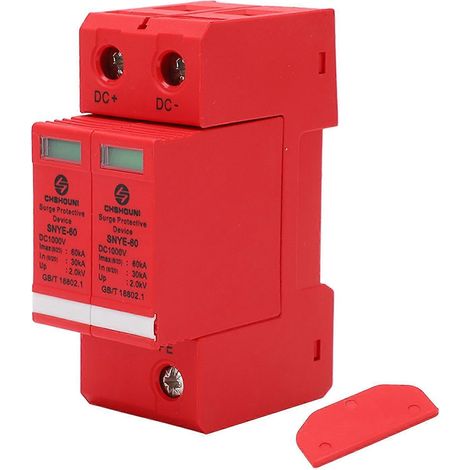 Überspannungsschutzgerät für Photovoltaikanlagen, DC 1000 V, 60 kA, Verteilerkasten, orange
