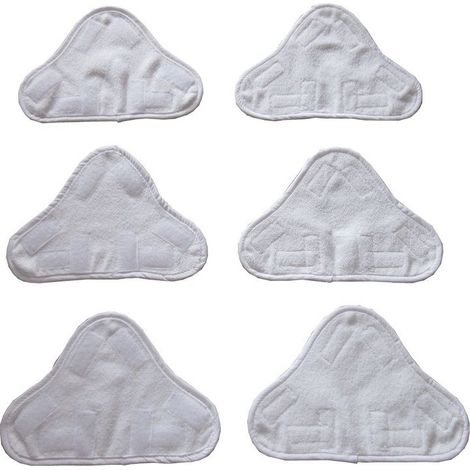 Lot de 6 housses pour balai à vapeur, accessoires de tête de balai, coussins de remplacement pour balai triangulaire