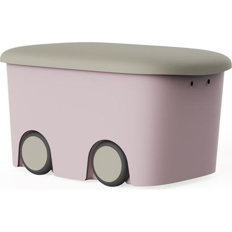 CAJA INFANTIL MULTIUSOS TAPA 58X38X32 CM 45L ROSA (1/2)