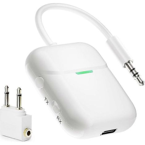 Émetteur et récepteur audio sans fil Bluetooth, compatible avec tous les adaptateurs Bluetooth dotés de prises jack 3,5 mm. (1/5)