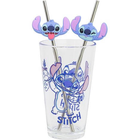 Set Verre avec Pailles en Acier Inoxydable 480ml - Sans BPA, pour Boissons Froides et Chaudes (1/5)