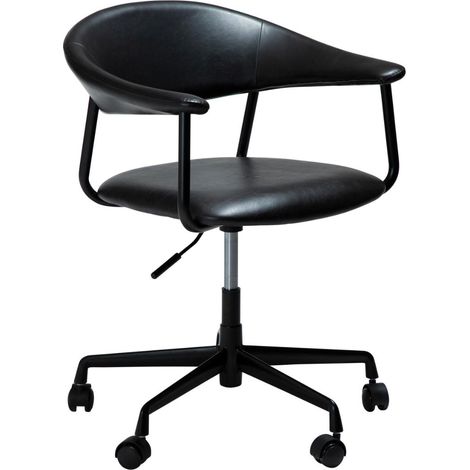 Rover Dan-Form Bürostuhl mit Armlehnen PU-Kunstleder schwarz.