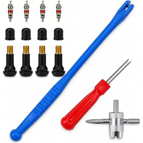 Kit Demonte Valve Pneu Voiture Avec Demonte Obus Valve Outil Réparation Valve Pneu Voiture Moto Vélo Camion Demonte Pneu Entretien (1/5)