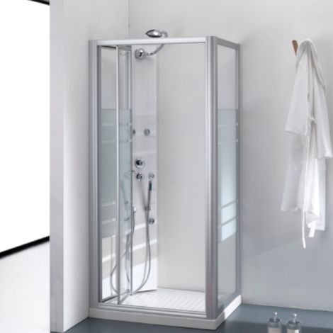 Porta per cabina doccia con apertura a libro Ferbox da 75 a 80 cm Pannello in acrilico