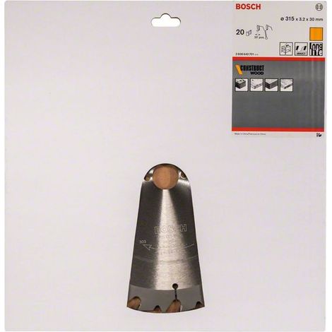 Bosch PRO Wood Kreissägeblatt, 315 x 3,2 x 30 mm, T20