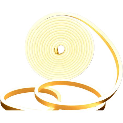 Ruban LED - 5 M - 3000 K - IP67 - Flexible Silicone - 12 V - Pour Intérieur Et Extérieur