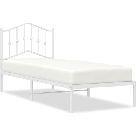 Maison Exclusive - Giroletto con Testiera Metallo Bianco 80x200 cm (1/5)